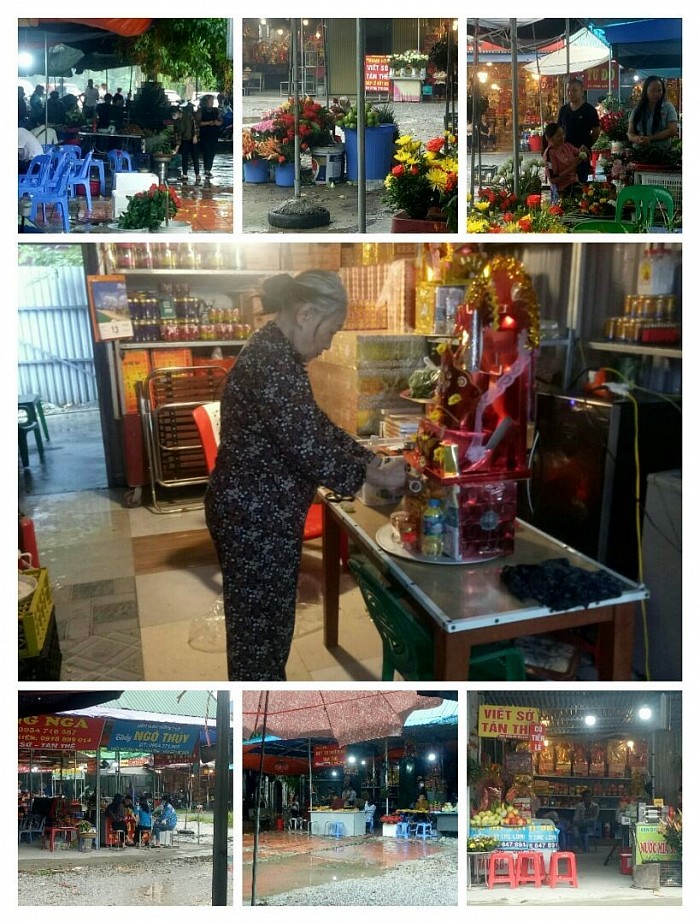 Sắp lễ dâng Mẫu ngày đầu tháng.